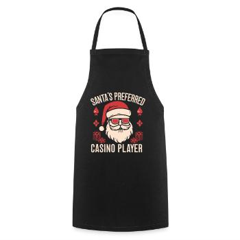 Gambling Fan Santa ́s Preferred Player Casino - Cooking Apron - black - Front - AI Model Male 185 dark (185cm)