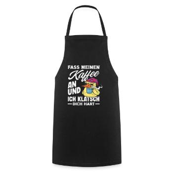 Funny Duck Coffee Saying Office Coffee Lover - Cooking Apron - black - Front - AI Model Male 185 dark (185cm)