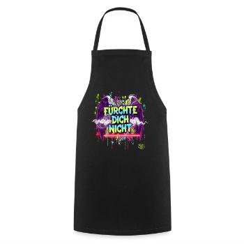 FÜRCHTE DICH NICHT Bibel Vers Streetart Graffiti - Kochschürze - Schwarz - Vorne - AI Model Male 185 dark (185cm)