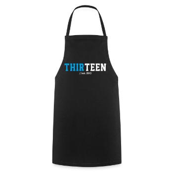 13th Birthday 2026 Thirteen Teen Gift Idea - Cooking Apron - black - Front - AI Model Male 185 dark (185cm)