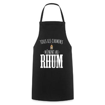Alkohol Humor Aperitif Rum Alkoholischer Alkoholischer Aperitif - Kochschürze - Schwarz - Vorne - AI Model Male 185 dark (185cm)