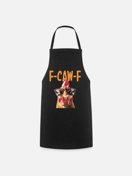 Chicken Glasses F-Caw-F - Cooking Apron - black