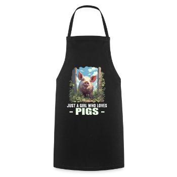 Cochon Cochon - Tablier de cuisine - noir - Devant - AI Model Male 185 dark (185cm)