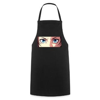 Anime Eyes Blue Iris Manga Fan - Cooking Apron - black - Front - AI Model Male 185 dark (185cm)
