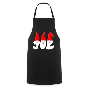 Santa – Christmas - Cooking Apron - black - Front - AI Model Male 185 dark (185cm)