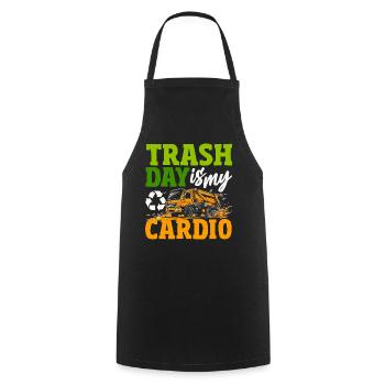 Garbage Day is my favorite day - Cooking Apron - black - Front - AI Model Male 185 dark (185cm)