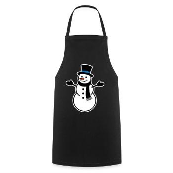 Snowman - Cooking Apron - black - Front - AI Model Male 185 dark (185cm)