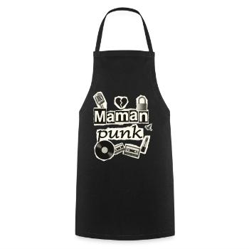 Mother Rocker Rock Humor Mom Punk - Cooking Apron - black - Front - AI Model Male 185 dark (185cm)