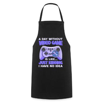 Gamer Gaming - Cooking Apron - black - Front - AI Model Male 185 dark (185cm)