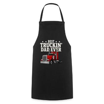 Best Truckin' Dad Ever Retro Truck Design - Cooking Apron - black - Front - AI Model Male 185 dark (185cm)
