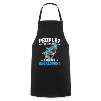  Megalodon Research Team Megalodon Shark Lover - Cooking Apron - black - Front - AI Model Male 185 dark (185cm)