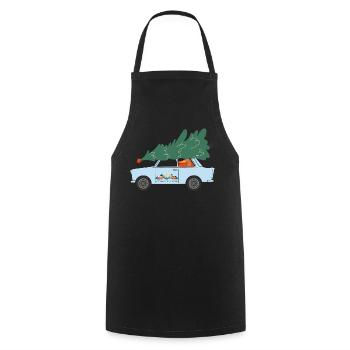 Weihnachten zu Hause (Trabi-Edition) - Kochschürze - Schwarz - Vorne - AI Model Male 185 dark (185cm)