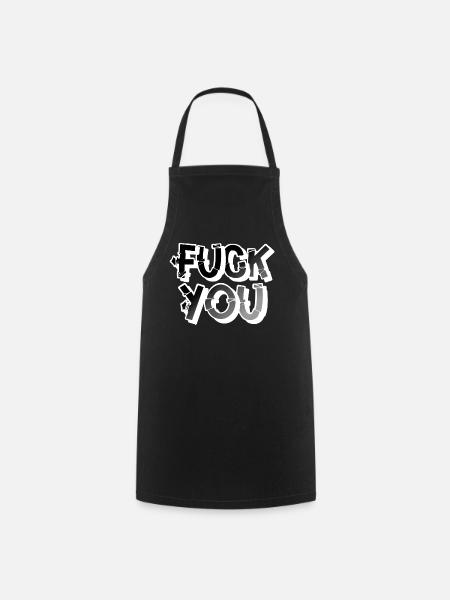 Fuck you - Kochschürze - Schwarz