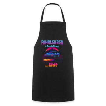 Driving instructor in training Neon - Cooking Apron - black - Front - AI Model Male 185 dark (185cm)