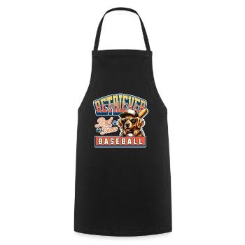 Golden Retriever Baseball Team - Kochschürze - Schwarz - Vorne - AI Model Male 185 dark (185cm)