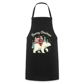 Ours de Noël Bearry Noël Noël - Tablier de cuisine - noir - Devant - AI Model Male 185 dark (185cm)