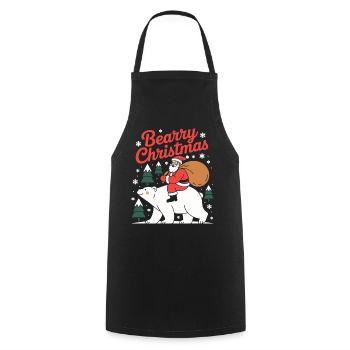 Ours de Noël Bearry Noël Noël - Tablier de cuisine - noir - Devant - AI Model Male 185 dark (185cm)