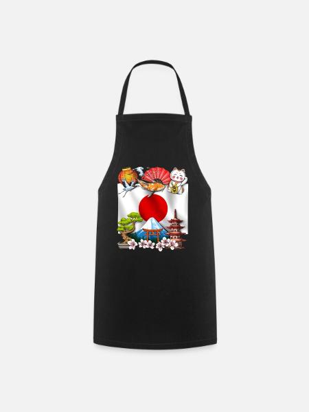 Japon - Tablier de cuisine - noir