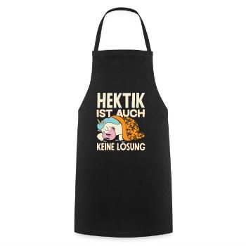 Funny Unicorn No Motivation Saying - Cooking Apron - black - Front - AI Model Male 185 dark (185cm)