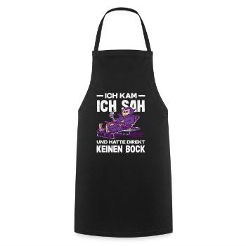 Lustiges Sensenmann Keine Motivation Spruch - Kochschürze - Schwarz - Vorne - AI Model Male 185 dark (185cm)