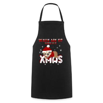 Sloth – Wake Me Up When It's Xmas - Cooking Apron - black - Front - AI Model Male 185 dark (185cm)