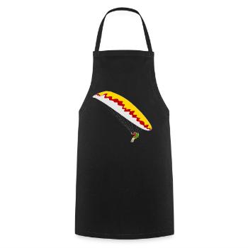 Colorful paraglider - Cooking Apron - black - Front - AI Model Male 185 dark (185cm)