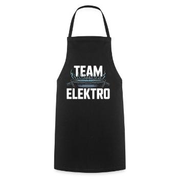 Team Elektro Grillen Strom Outdoor Spaß - Kochschürze - Schwarz - Vorne - AI Model Male 185 dark (185cm)