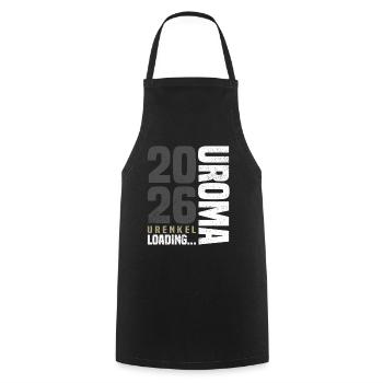 Uroma 2026 - Kochschürze - Schwarz - Vorne - AI Model Male 185 dark (185cm)