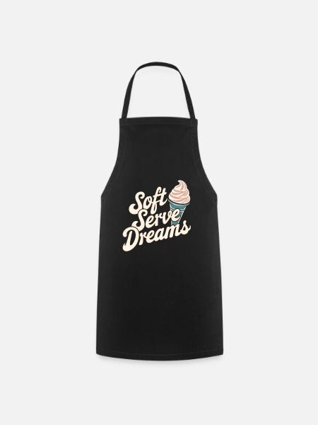 Soft Serve Dreams – Retro Eiscreme - Kochschürze - Schwarz
