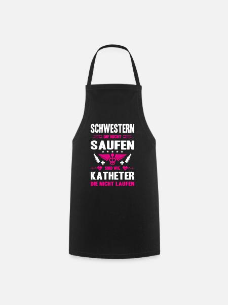 Pflegerin Geschenke Pflege Lustig Krankenpflegerin - Kochschürze - Schwarz