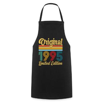 Anniversaire 1995 Original Vintage Rétro Cadeau - Tablier de cuisine - noir - Devant - AI Model Male 185 dark (185cm)