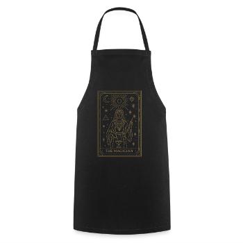 Mystic Tarot Card The Magician Design - Cooking Apron - black - Front - AI Model Male 185 dark (185cm)