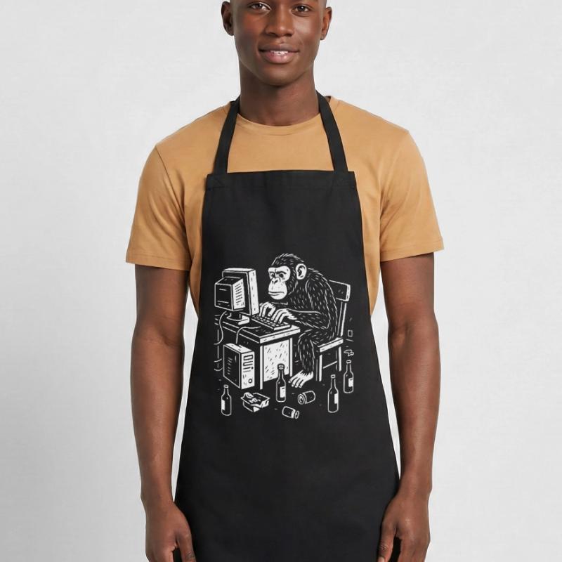 Deskbound Monkey Coder Cooking Apron