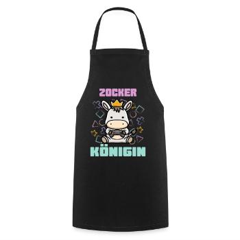 Gambler Queen - Cooking Apron - black - Front - AI Model Male 185 dark (185cm)