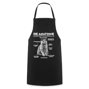 T britannique à cheveux court | Chats britanniques à poil court - Tablier de cuisine - noir - Devant - AI Model Male 185 dark (185cm)