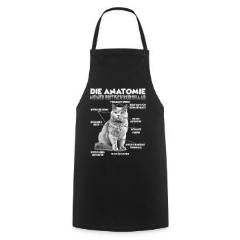 Britisch Kurzhaar Geschenk Katzenbesitzer Geschenk - Kochschürze - Schwarz - Vorne - AI Model Male 185 dark (185cm)