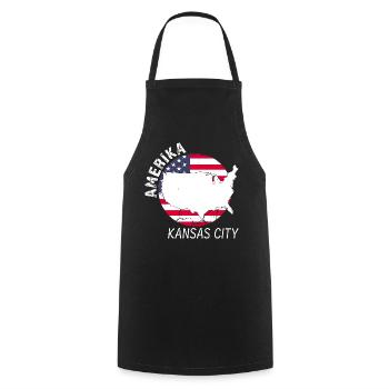 Kansas City - Cooking Apron - black - Front - AI Model Male 185 dark (185cm)