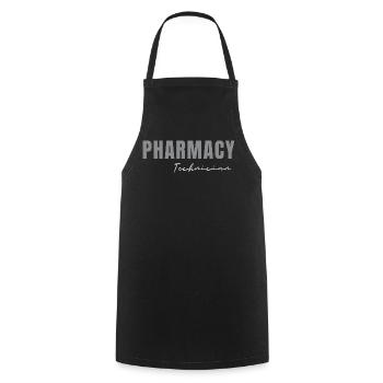 Technicien en pharmacie Étudiant en équipe de technicien sur ordonnance - Tablier de cuisine - noir - Devant - AI Model Male 185 dark (185cm)
