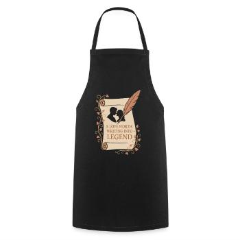 Antike Liebesmythologie Romantik Vintage - Kochschürze - Schwarz - Vorne - AI Model Male 185 dark (185cm)