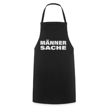 MÄNNERSACHE - Kochschürze - Schwarz - Vorne - AI Model Male 185 dark (185cm)
