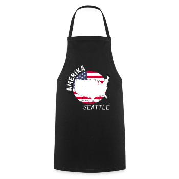 Seattle - Tablier de cuisine - noir - Devant - AI Model Male 185 dark (185cm)