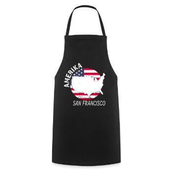 San Francisco - Tablier de cuisine - noir - Devant - AI Model Male 185 dark (185cm)