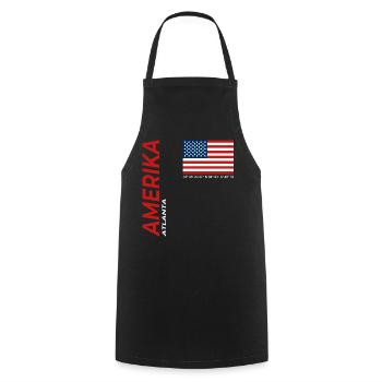 Atlanta - Tablier de cuisine - noir - Devant - AI Model Male 185 dark (185cm)