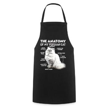 Cadeau des chats persans pour l’amoureux des chats - Tablier de cuisine - noir - Devant - AI Model Male 185 dark (185cm)