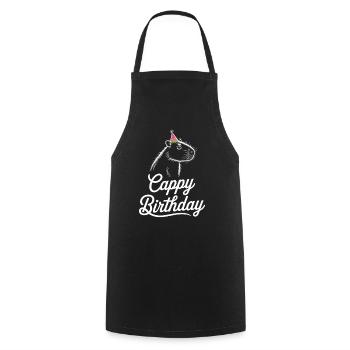 Capybara Birthday Cappy Birthday Funny Capy - Cooking Apron - black - Front - AI Model Male 185 dark (185cm)