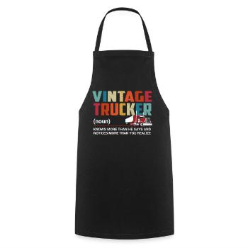 Truck Driver - Cooking Apron - black - Front - AI Model Male 185 dark (185cm)
