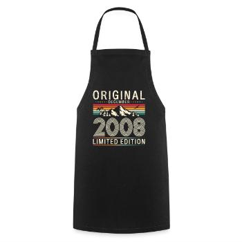18th Birthday Original December Volume 2008 - Cooking Apron - black - Front - AI Model Male 185 dark (185cm)