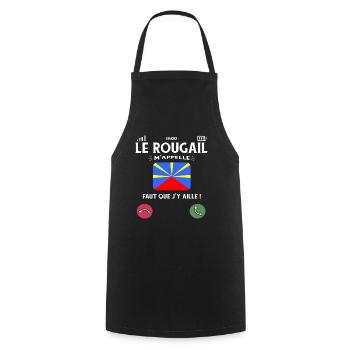 Le Rougail M’Appelle Humour La Reunion - Tablier de cuisine - noir - Devant - AI Model Male 185 dark (185cm)