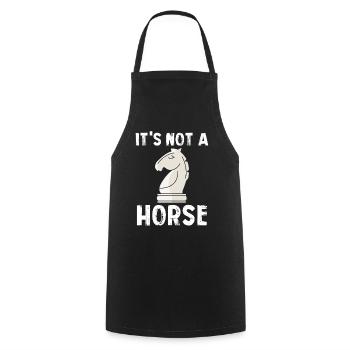 Ce n’est pas une pièce d’échecs cheval - Tablier de cuisine - noir - Devant - AI Model Male 185 dark (185cm)
