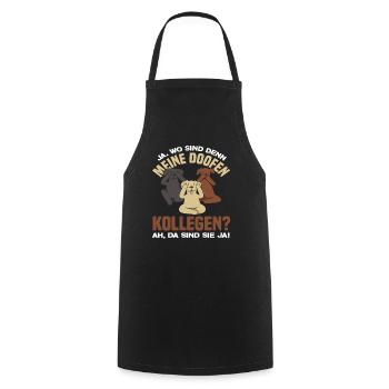 Mes collègues stupides. Les voilà du travail de bureau. - Tablier de cuisine - noir - Devant - AI Model Male 185 dark (185cm)